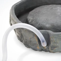 Bachlaufschalen-Set 3-teilig grau mit Solarpumpe