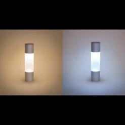 Moderne Solar Standleuchte Pole Light 30 cm DuoColor