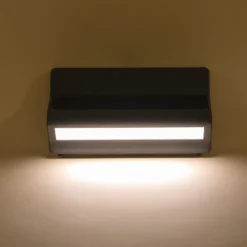 Moderne Solar Wand- & Schilderleuchte AluLine, schwarz