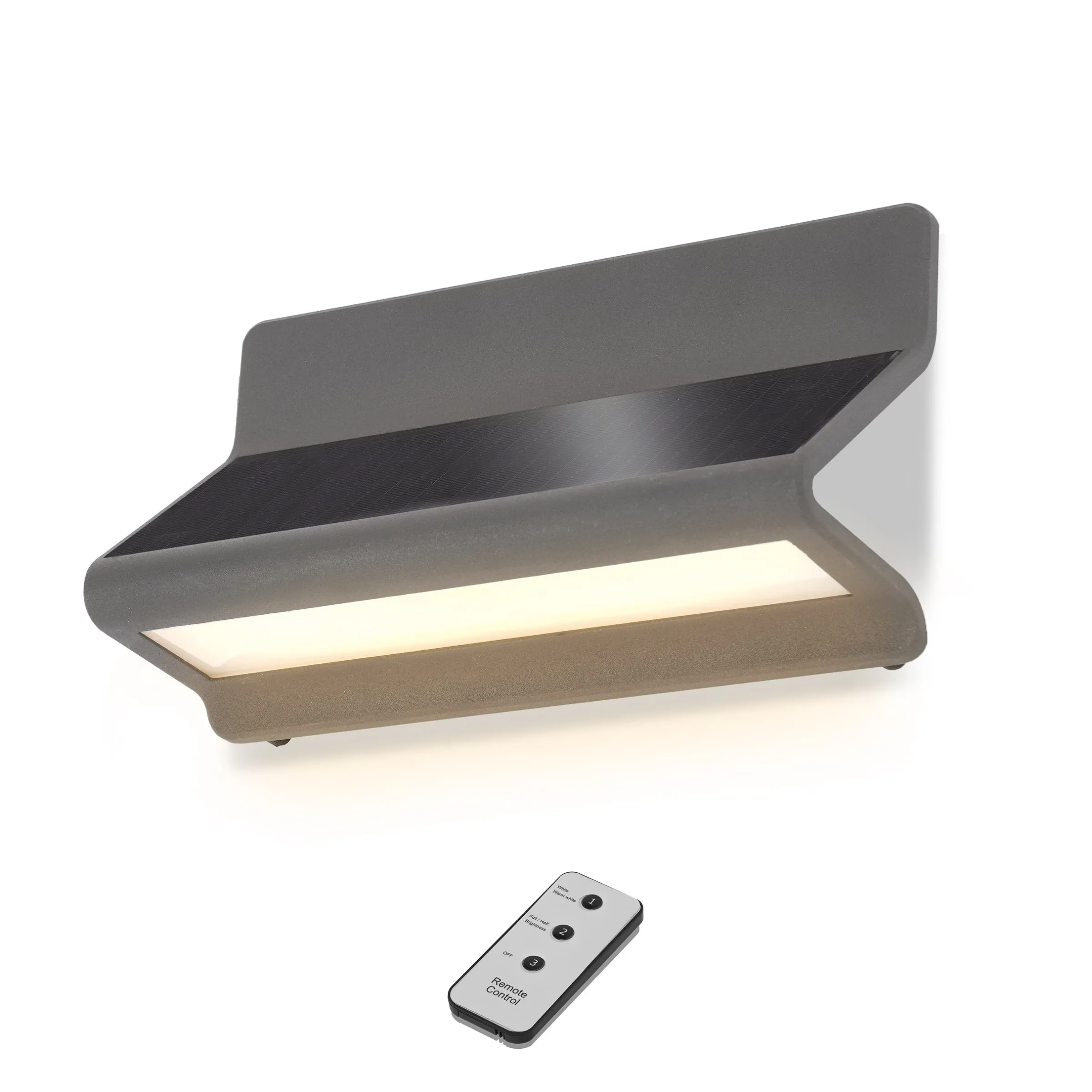 Moderne Solar Wand- & Schilderleuchte AluLine, schwarz