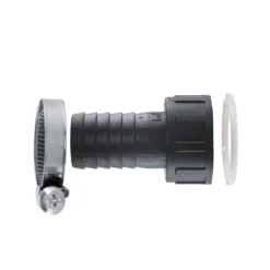 PP-Schlauchtülle 1 1/4" x 32 mm mit Überwurfmutter und Schelle