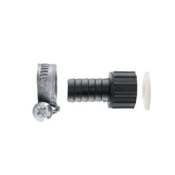 PP-Schlauchtülle 3/4" x 19 mm mit Überwurfmutter und Schelle
