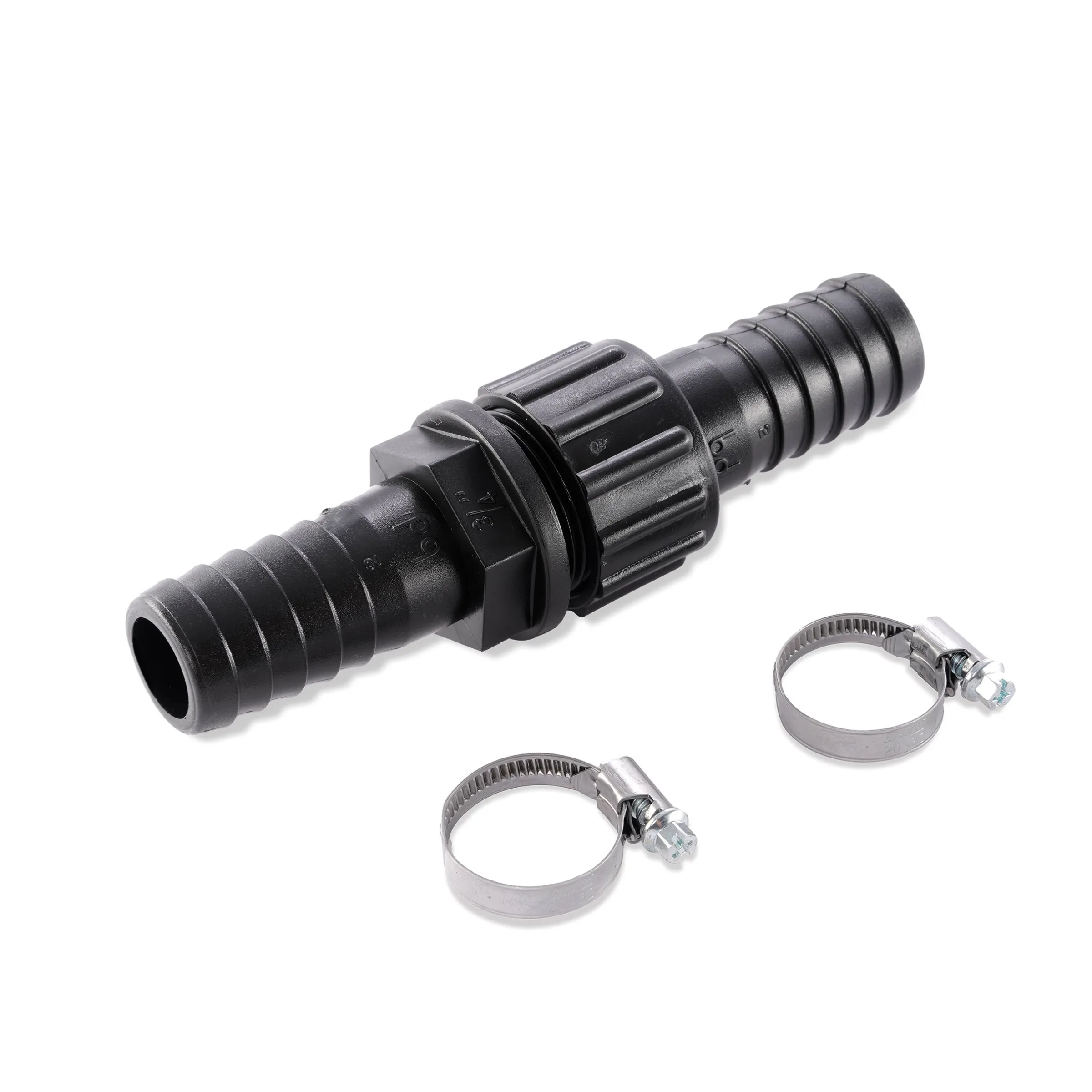 Schlauchverbinder 3/4" - 19 mm, inkl. 2 Schlauchschellen