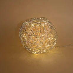 Solar Deko-Drahtkugel ⌀ 25 cm mit 50 warmweißen LEDs
