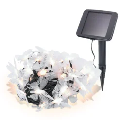 Solar Deko-Lichterkette mit Schmetterlingen