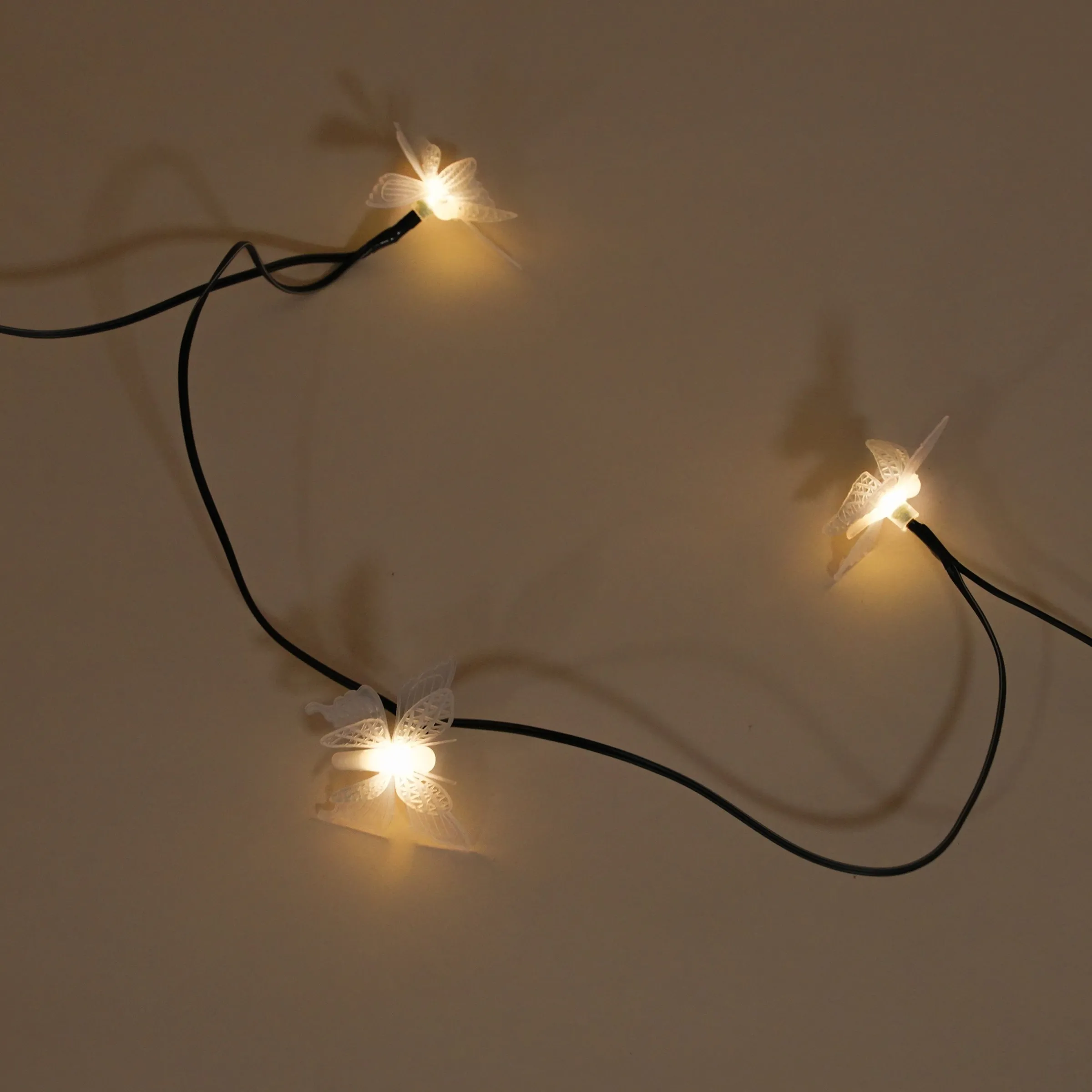 Solar Deko-Lichterkette mit Schmetterlingen