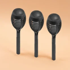 Solar Gartenfackel Lorenzo im 3er-Set