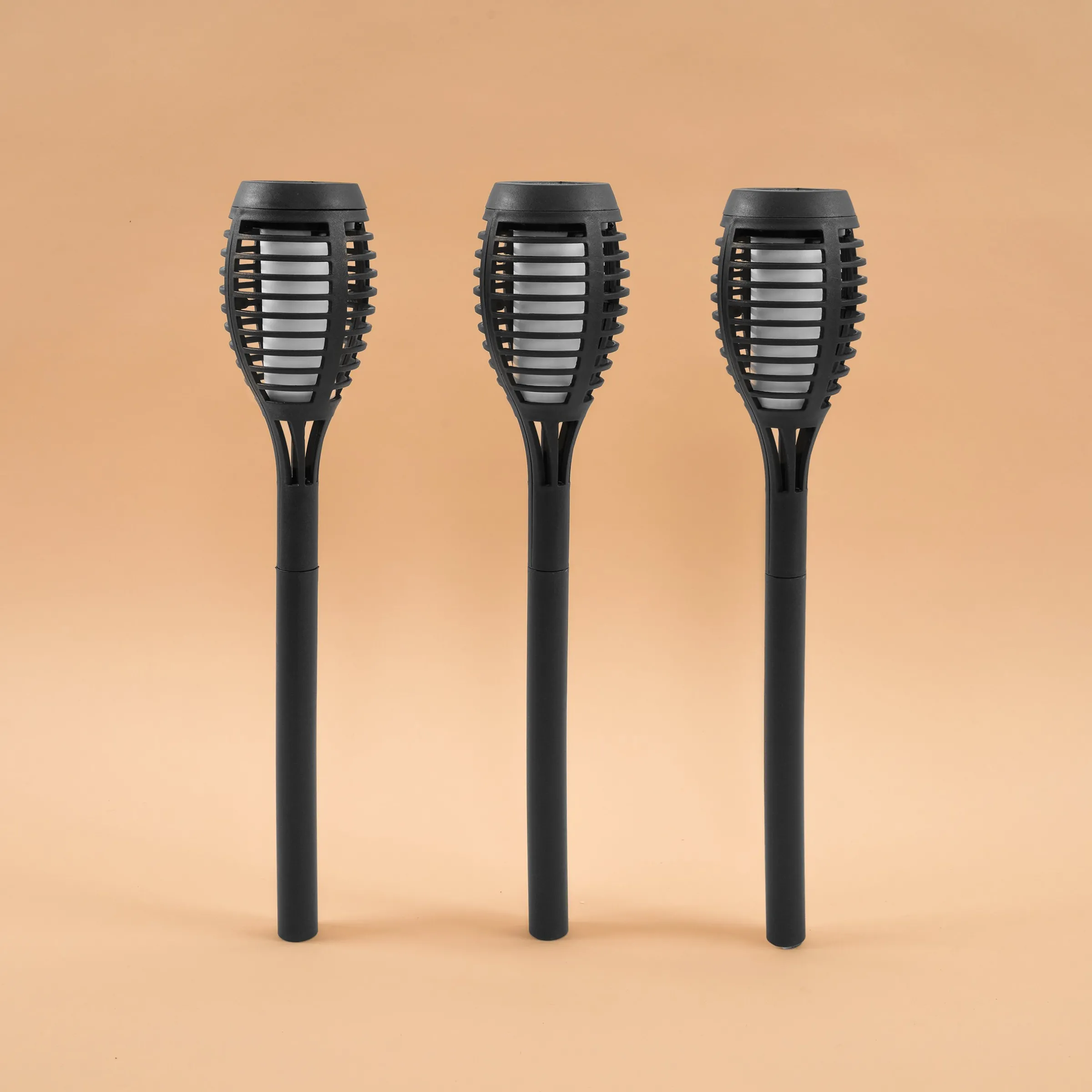 Solar Gartenfackel Lorenzo im 3er-Set