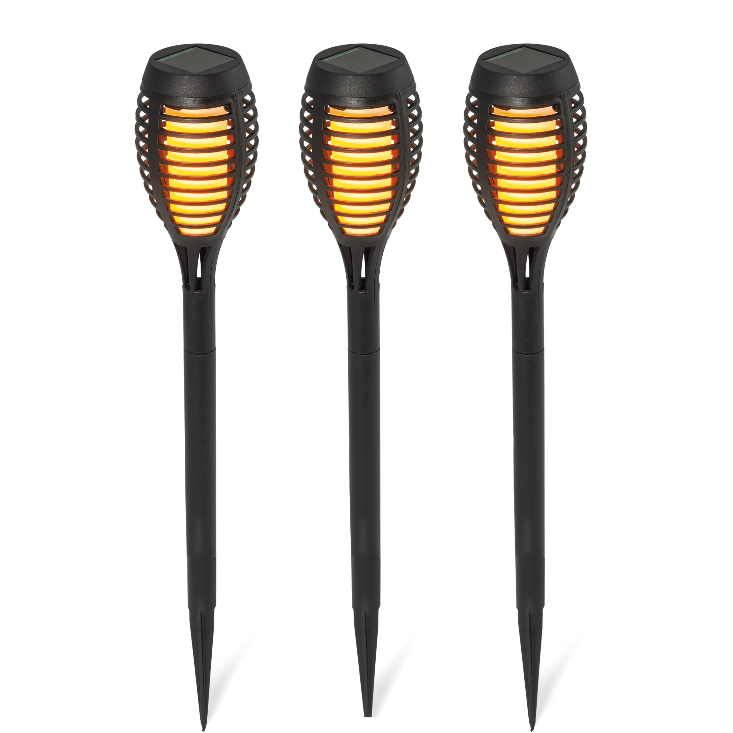 Solar Gartenfackel Lorenzo im 3er-Set