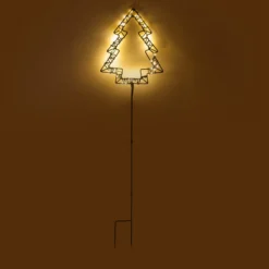Solar Gartenstecker Weihnachtsbaum mit 60 warmweißen LEDs