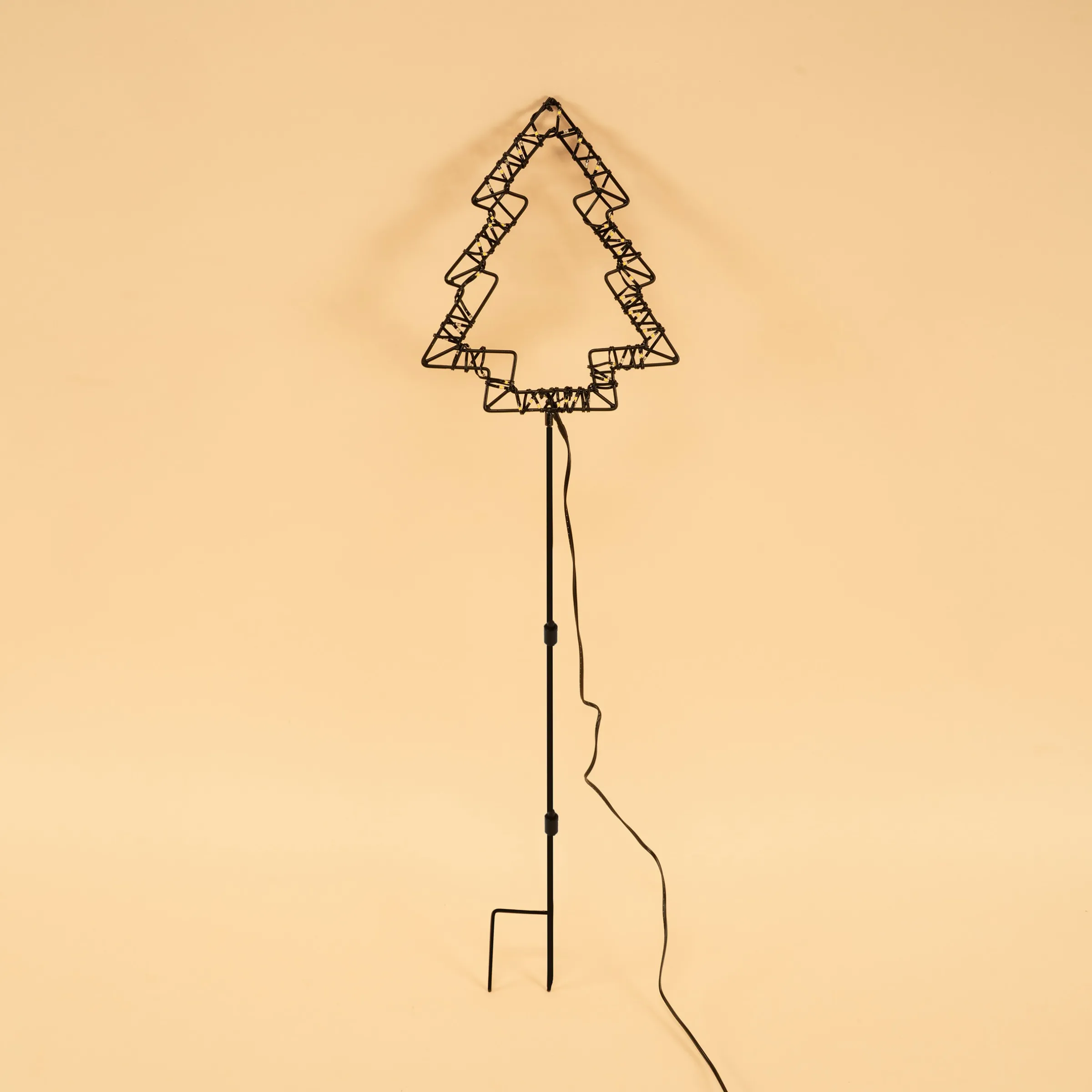 Solar Gartenstecker Weihnachtsbaum mit 60 warmweißen LEDs