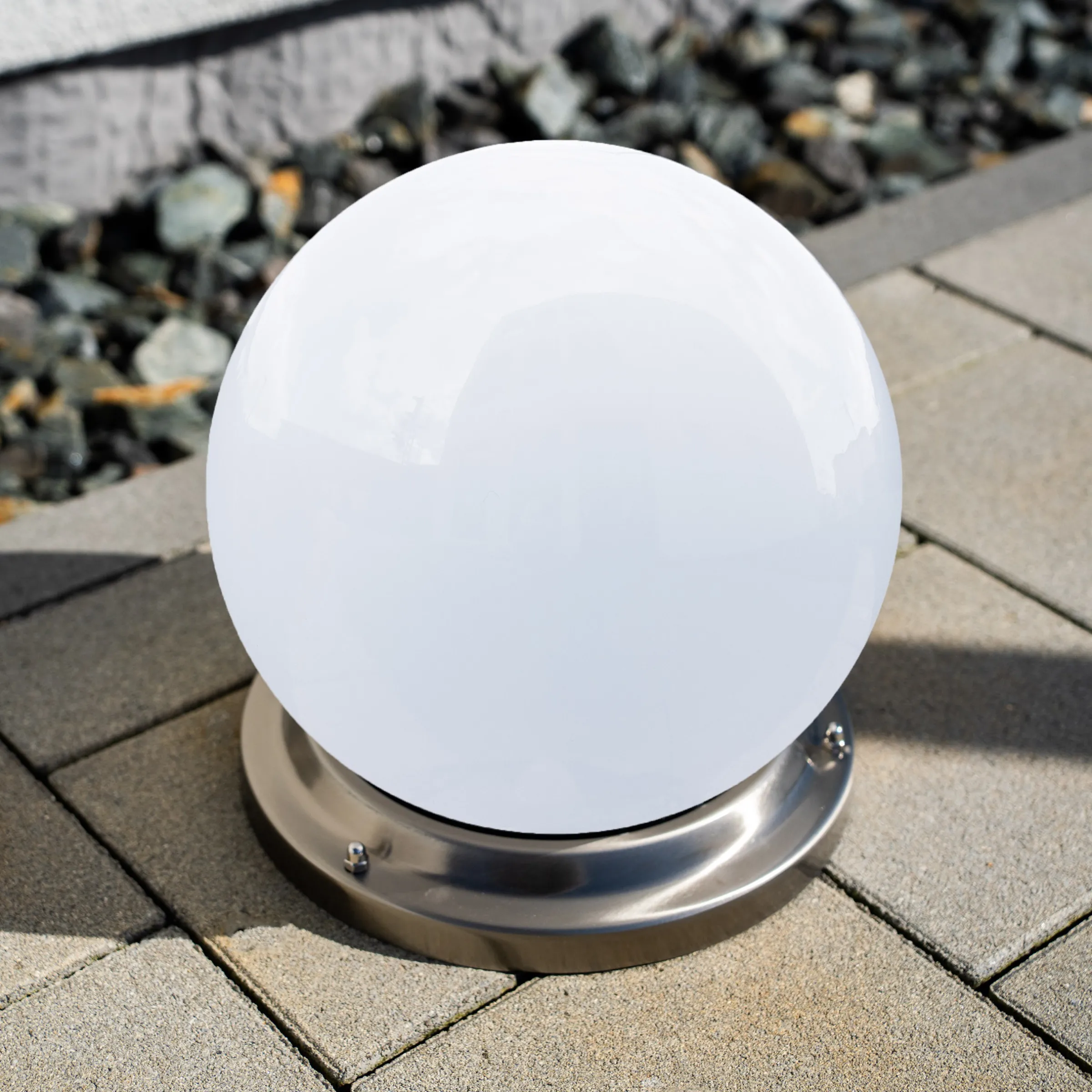 Solarkugel ⌀ 40 cm mit Edelstahlsockel und Fernbedienung