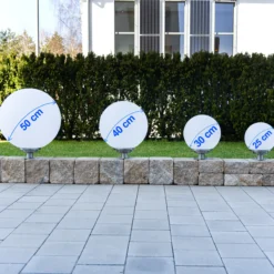Solarkugel Liana ⌀ 50 cm mit Edelstahlfuß und Fernbedienung