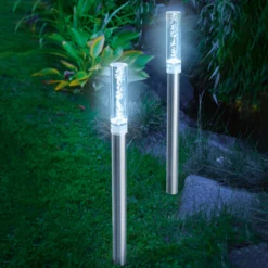 Solar LED Steckleuchtenset Twins 2er Set hellweiß
