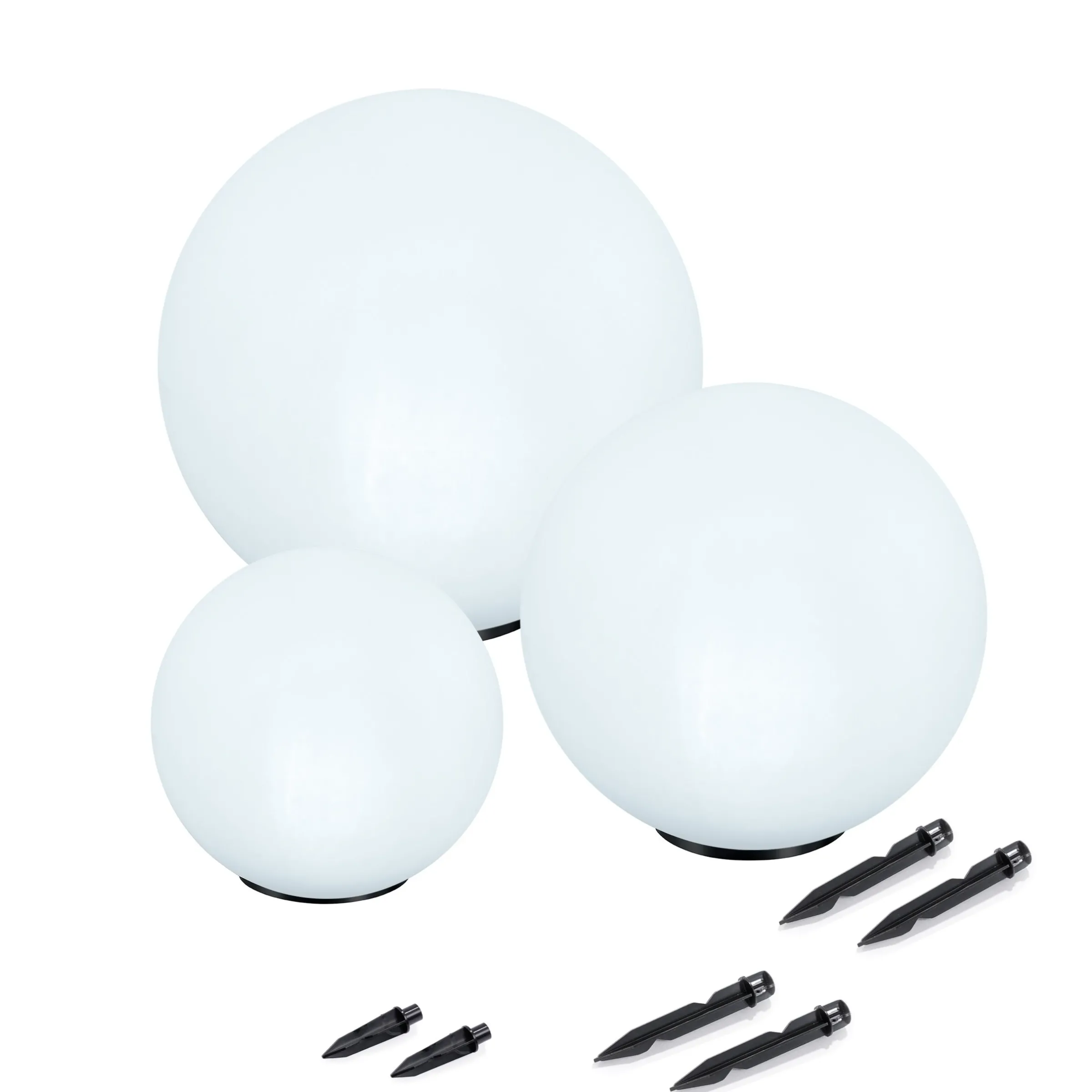 Solar Leuchtkugelset Basic ⌀ 20, 30 & 40 cm mit 7 Lichtfarben