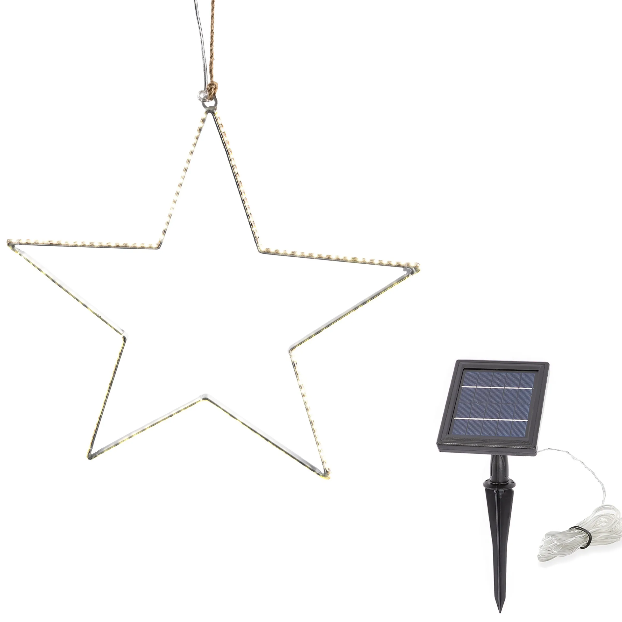 Solar Leuchtstern Ø 40 cm mit 180 warmweißen LEDs