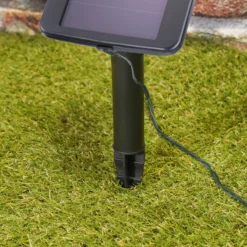 Solar Lichterkette mit 100 kaltweißen LEDs