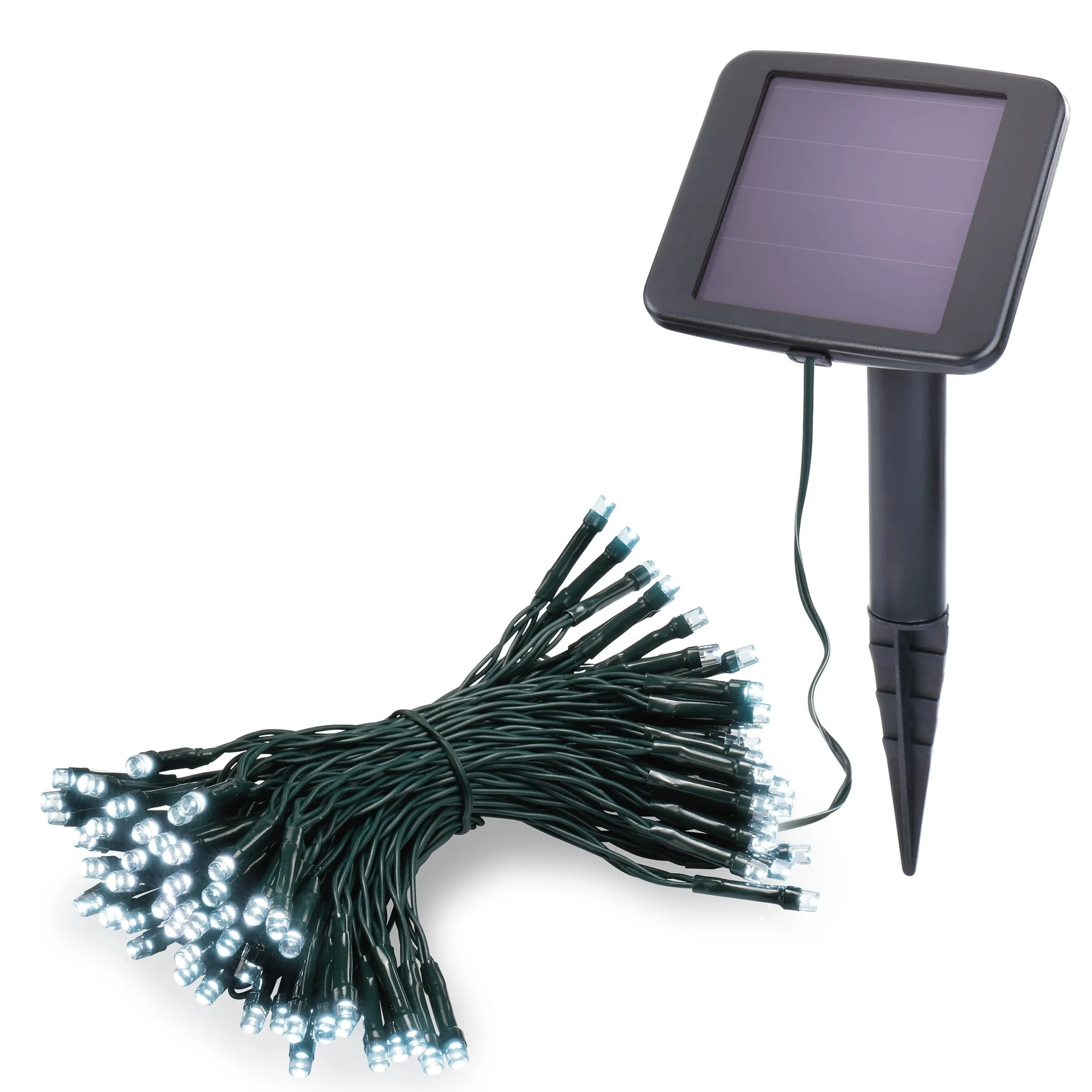 Solar Lichterkette mit 100 kaltweißen LEDs