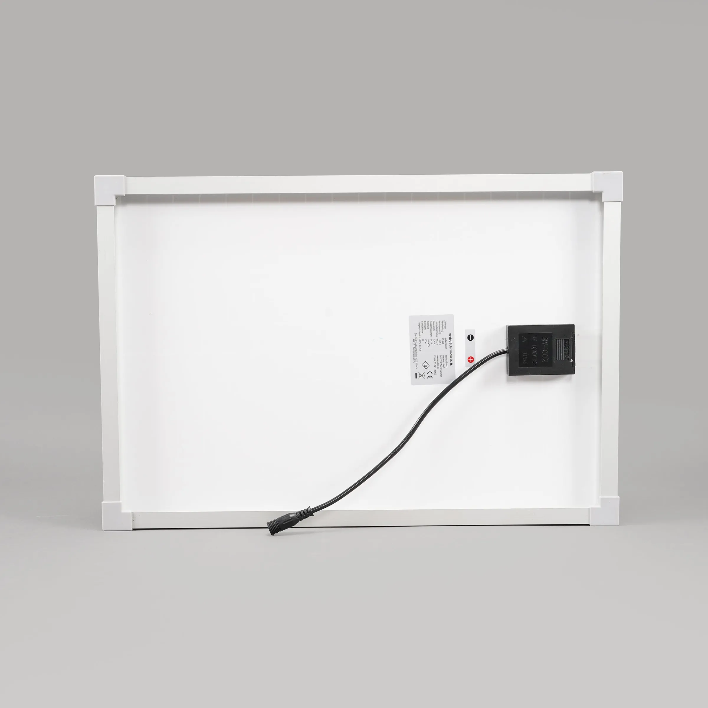 Solarmodul 25 Wp / 18 V mit Stecker 2-polig klein