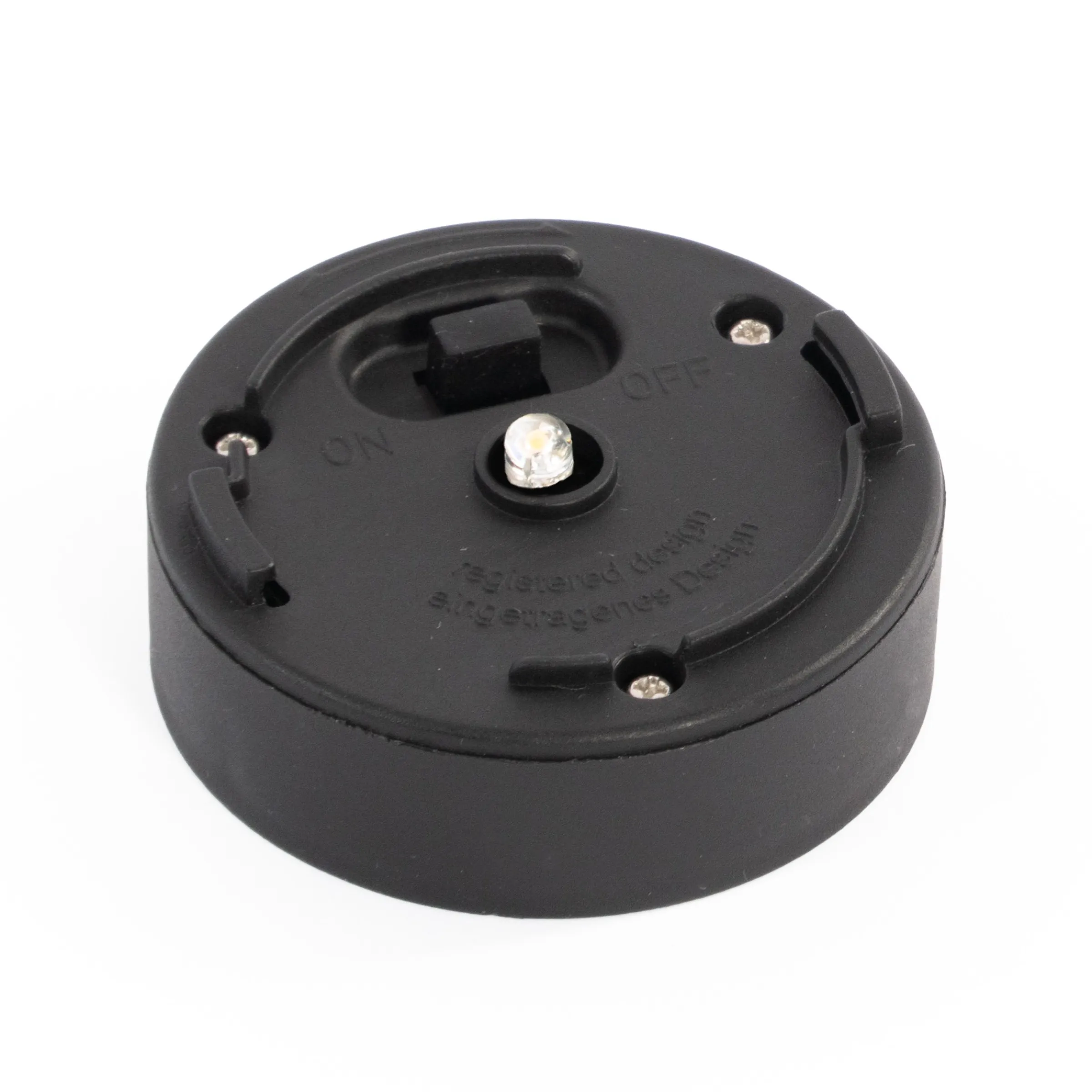 Solarpuck mit bernsteinfarbener LED