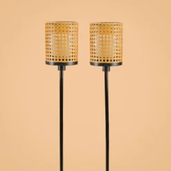 Solar Stab-Windlichter Samoa im 2er-Set