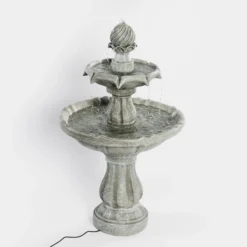 Solar Standbrunnen 93 cm mit dreifach Wasserspiel