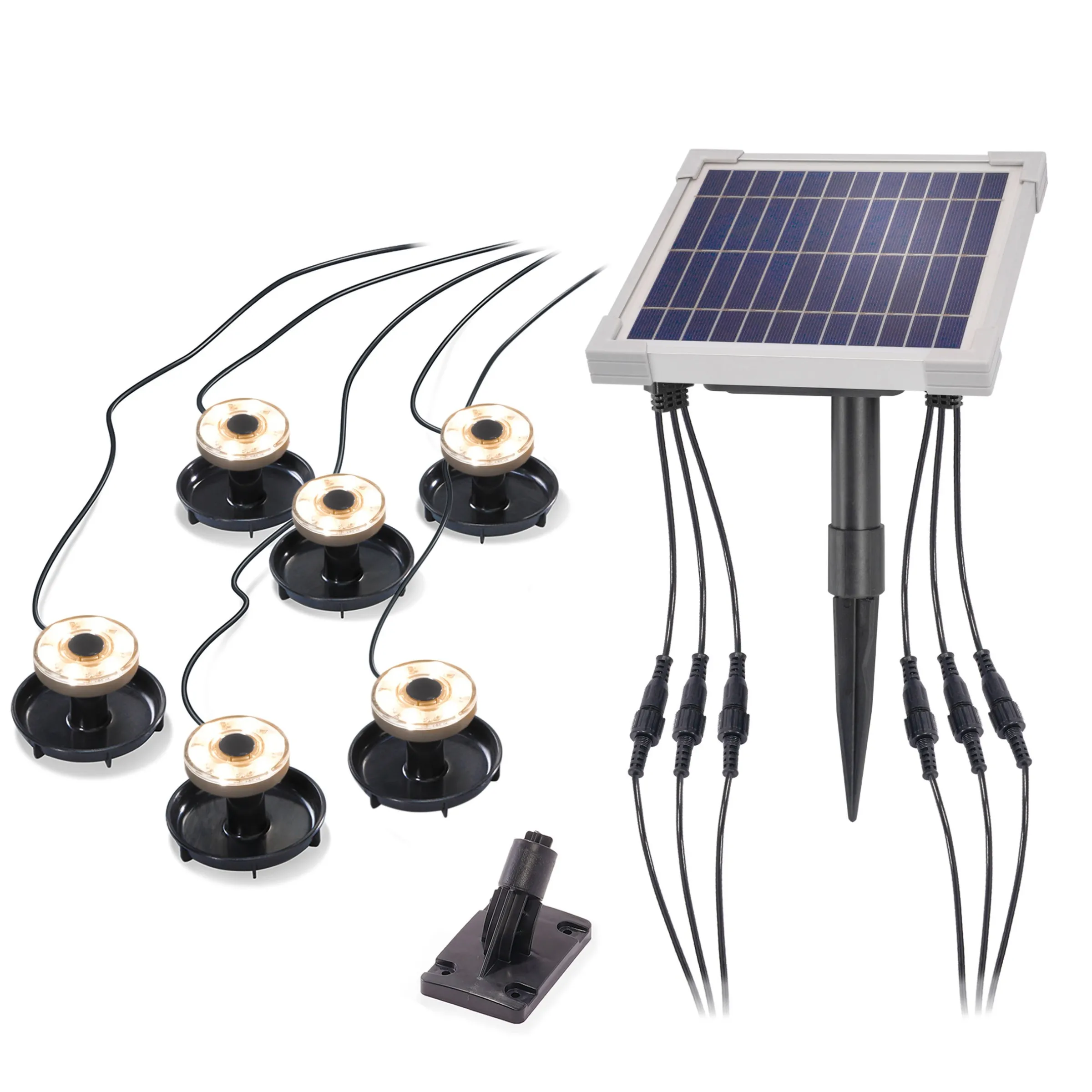 Solarstrahler Multispot Basic mit 6 Strahlern, 120 lm warmweiß