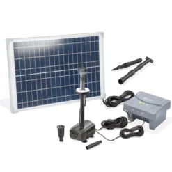 Solar Teichpumpenset 25/700 mit 6 Ah LiFePo4 Akkuspeicher