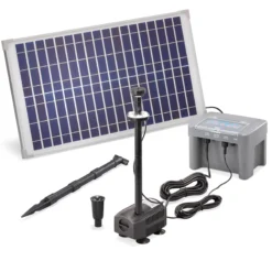Solar Teichpumpenset 25/650 mit 12 Ah Pb Akkuspeicher