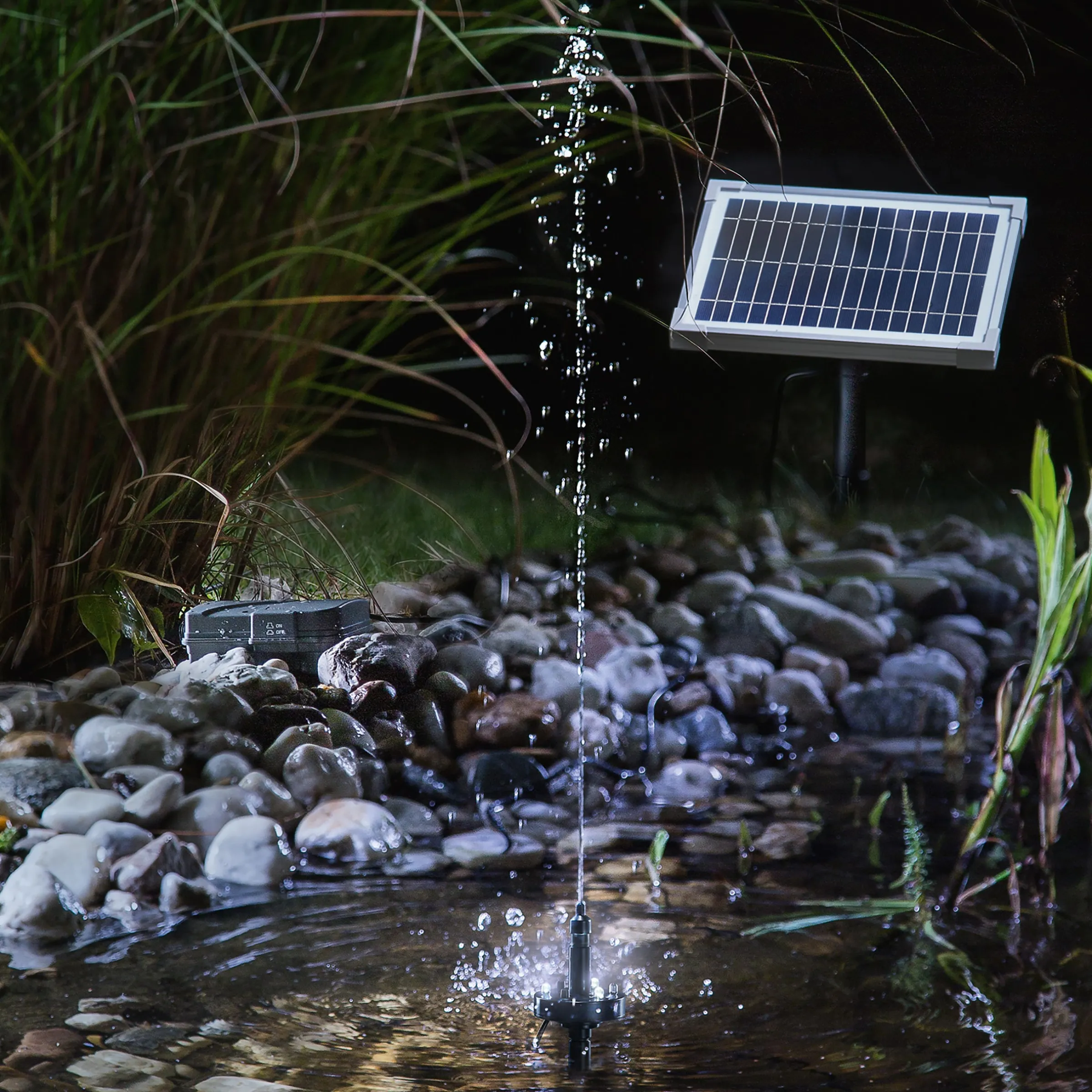 Solar Unterwasserfilter-Set 5/160 mit 1,5 Ah LiFePO4-Akkuspeicher