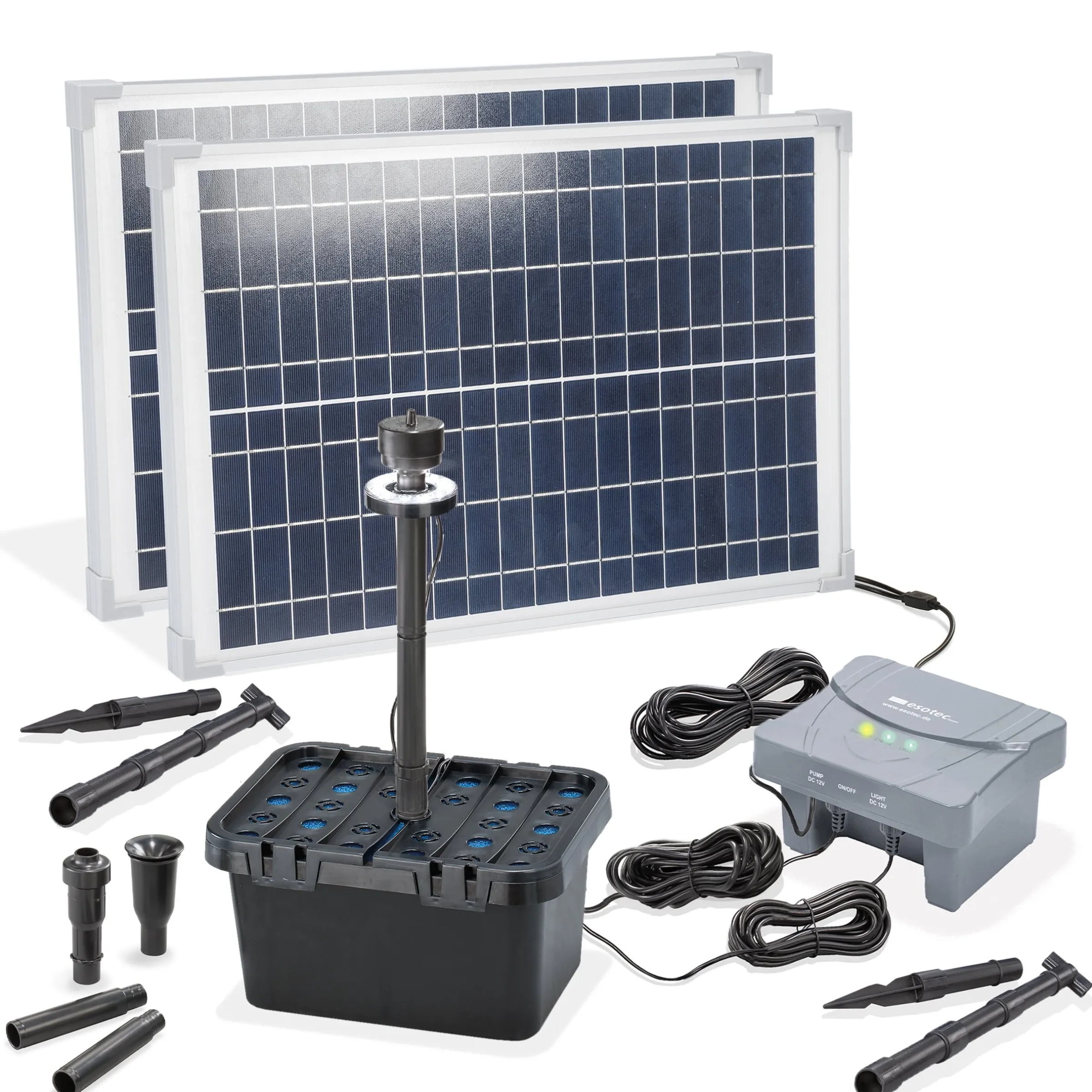 Solar Unterwasserfilter-Set 50/1400 mit 7,8 Ah LiFePO4-Akkuspeicher