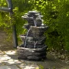 Solar Wasserfall-Dekobrunnen Rock Fountain mit Direktbetrieb