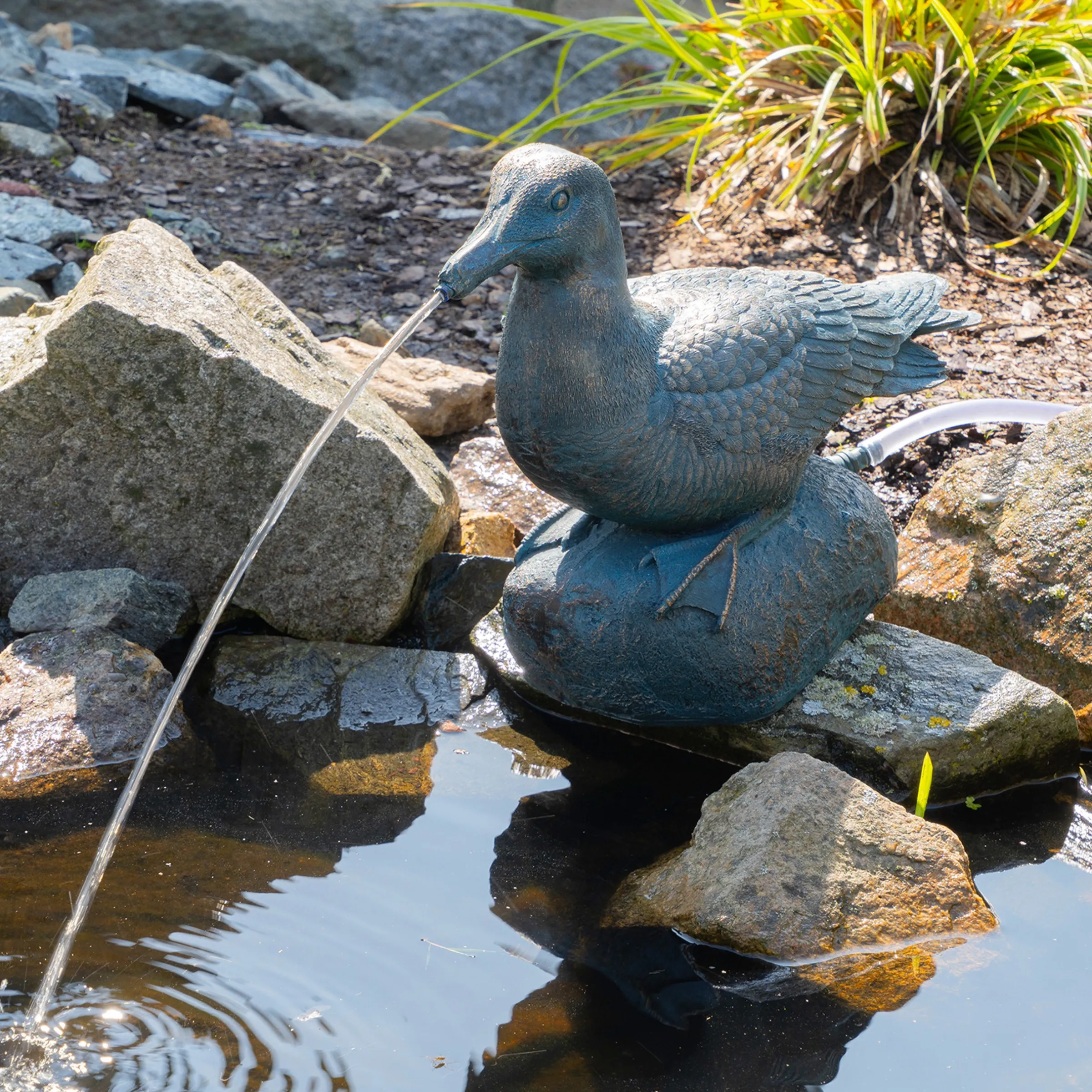 Solar Wasserspeier-Set Ente Samuel