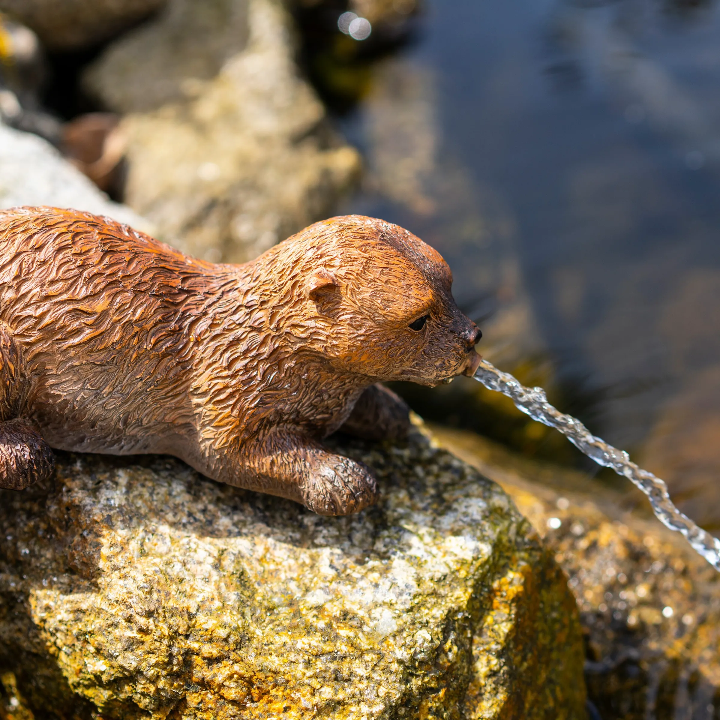 Solar Wasserspeierset Fischotter Otti