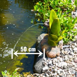 Solar Wasserspeier-Set Frosch sitzend auf Blättern