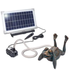Solar Wasserspeier-Set liegender Frosch