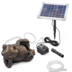 Solar Wasserspeier-Set liegender Frosch Pepe