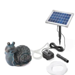 Solar Wasserspeier-Set Schnecke Emilius