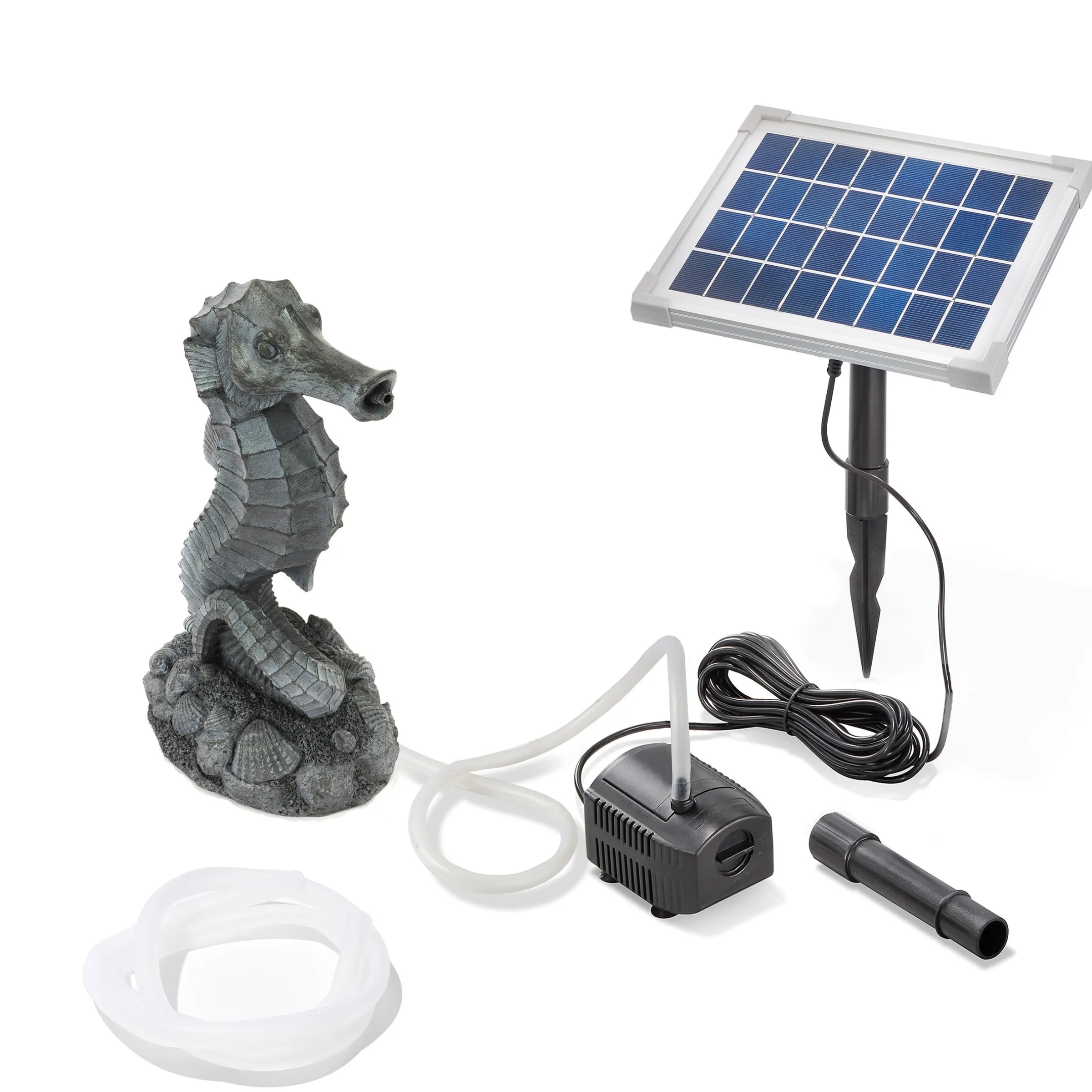Solar Wasserspeier-Set Seepferdchen Ida