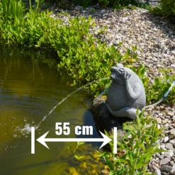 Solar Wasserspeier-Set sitzender Frosch