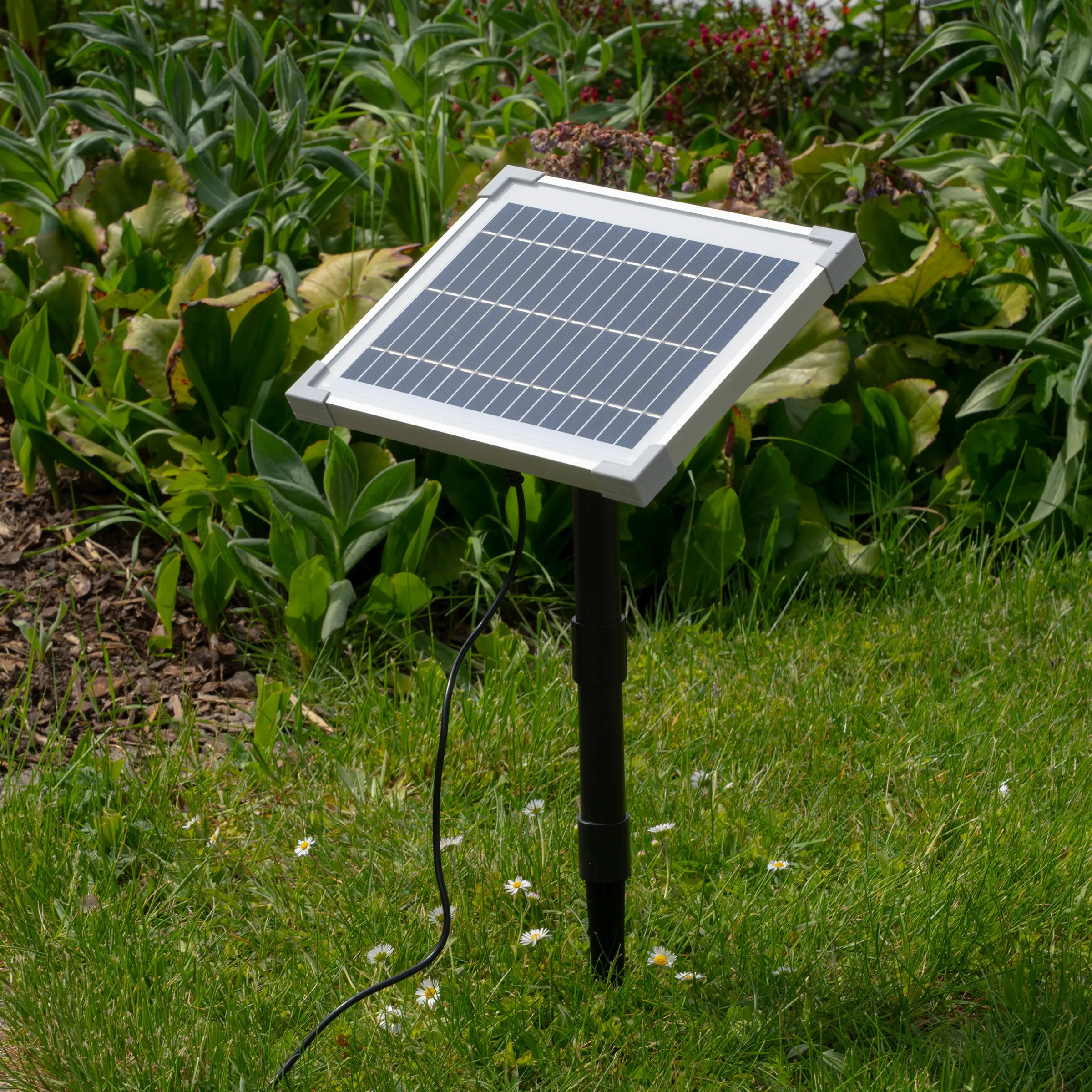 Solar Wasserspeierset sitzender Elefant Lumi