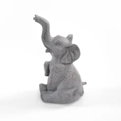 Solar Wasserspeierset sitzender Elefant Lumi