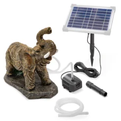 Solar Wasserspeierset stehender Elefant Temba