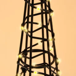 Solar Weihnachtspyramide Höhe 60 cm mit 200 warmweißen LEDs