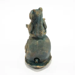 Wasserspeier-Figur Lilly und Nelly im Altkupfer-Design
