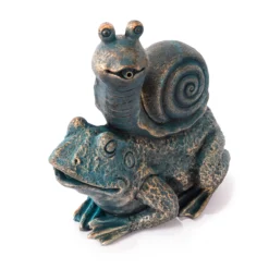 Wasserspeier-Figur Max und Moritz im Altkupfer-Design