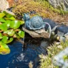 Wasserspeier-Figur Schnecke Emilius im Altkupfer-Design