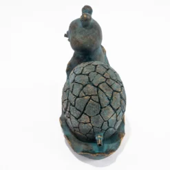 Wasserspeier-Figur Schnecke Emilius im Altkupfer-Design